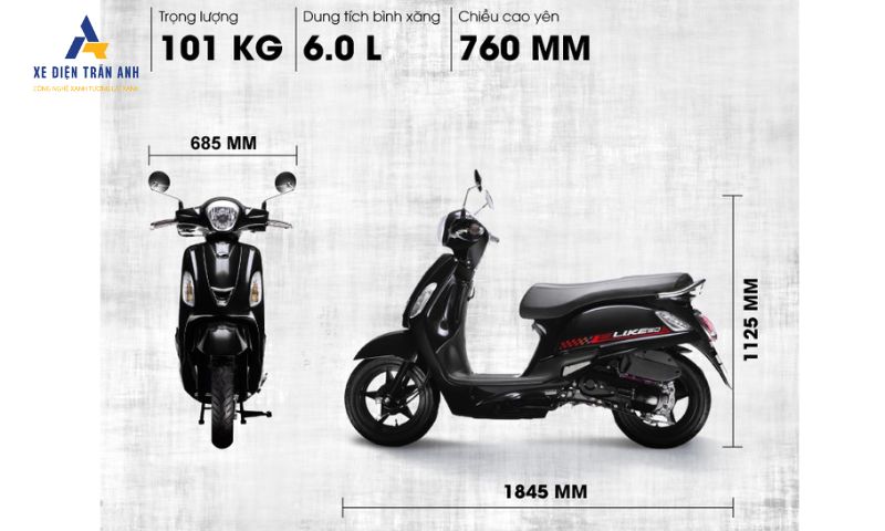 Kymco Like gây ấn tượng mạnh mẽ nhờ thiết kế hoài cổ pha lẫn hiện đại