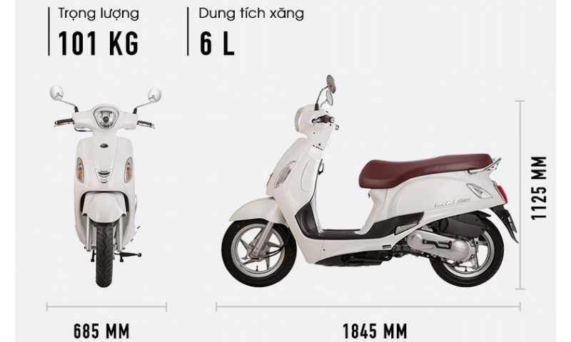 Thiết kế của Kymco Like 50cc lấy cảm hứng từ dòng xe châu Âu cổ điển
