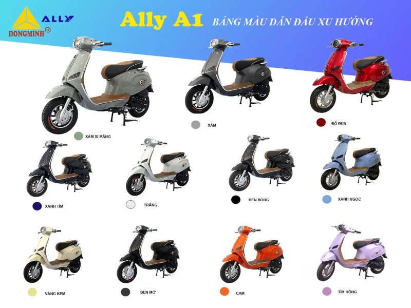 Xe ga 50cc Ally A1 kết hợp giữa thiết kế cổ điển và hiện đại